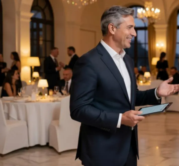 Vendégek pozitív visszajelzést adnak egy rendezvény után a Lumeniatr helyszínén.